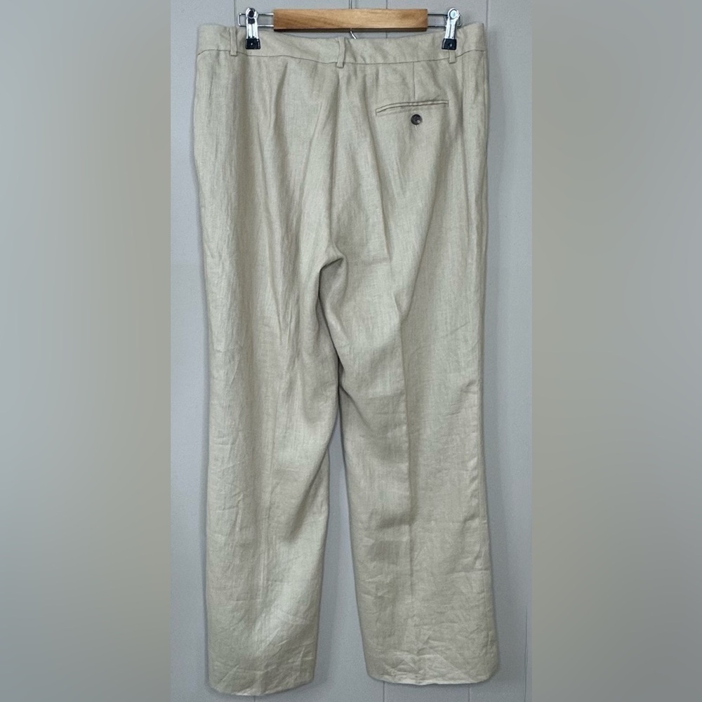 Lauren Ralph Lauren 100% Linen Lined Trouser Pants Womens Size 14 Petite - Picture 3 of 10